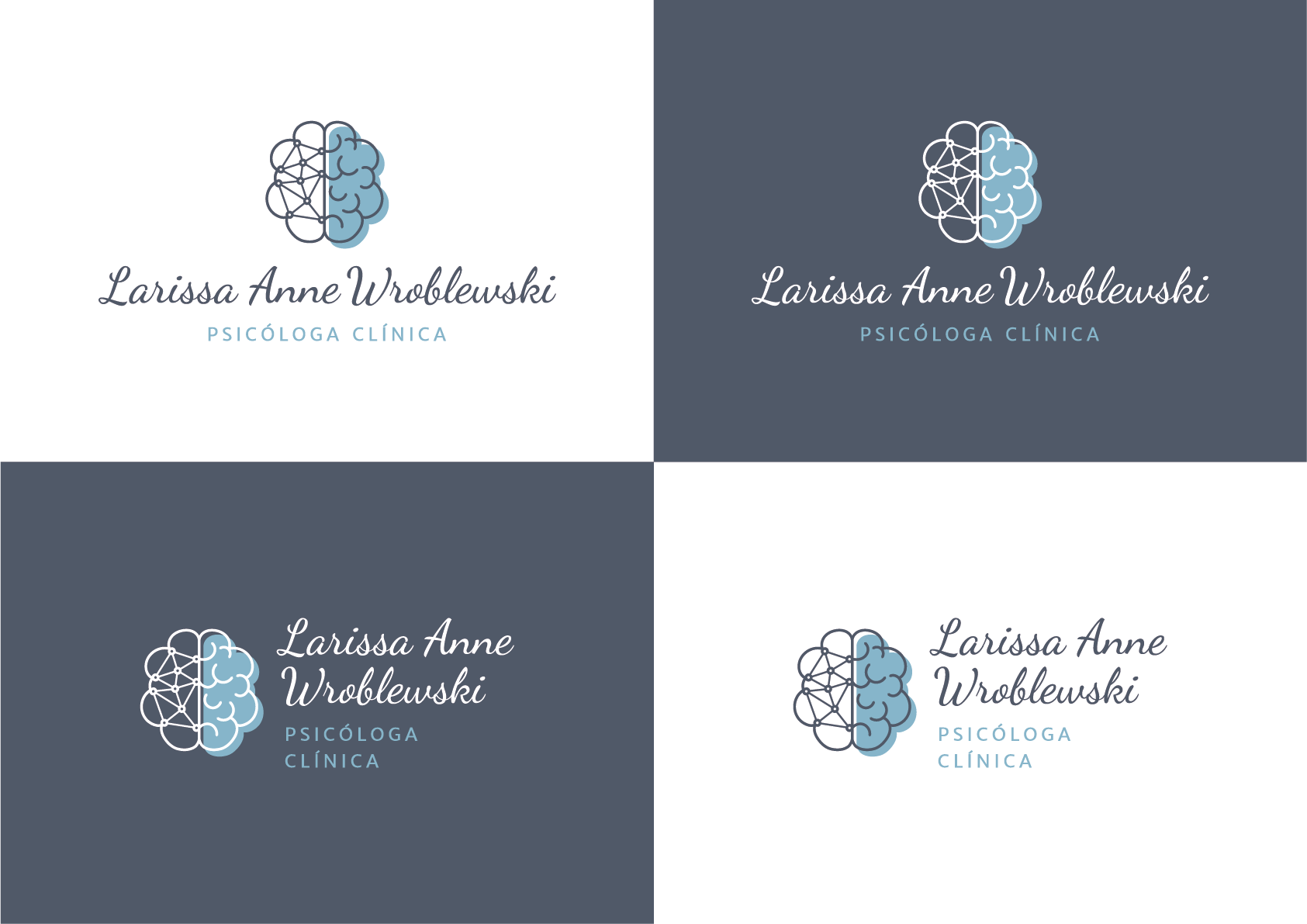 Criação da marca para a psicóloga clínica Larissa Anne Wroblewski, por Cristiano Valim