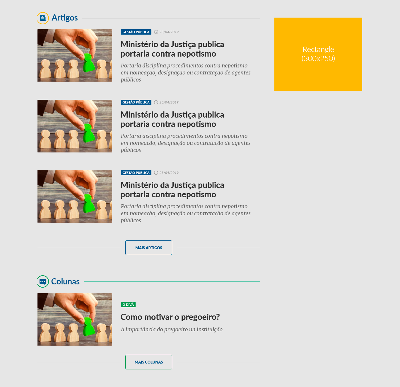 UI design do portal Sollicita, por Cristiano Valim